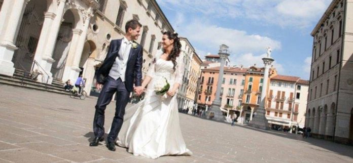 Wedding in piazza dei Signori a Vicenza