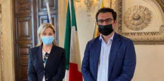 Nuova presidente Confindustria Vicenza Laura Dalla Vecchia dal sindaco Francesco Rucco a Palazzo Trissino