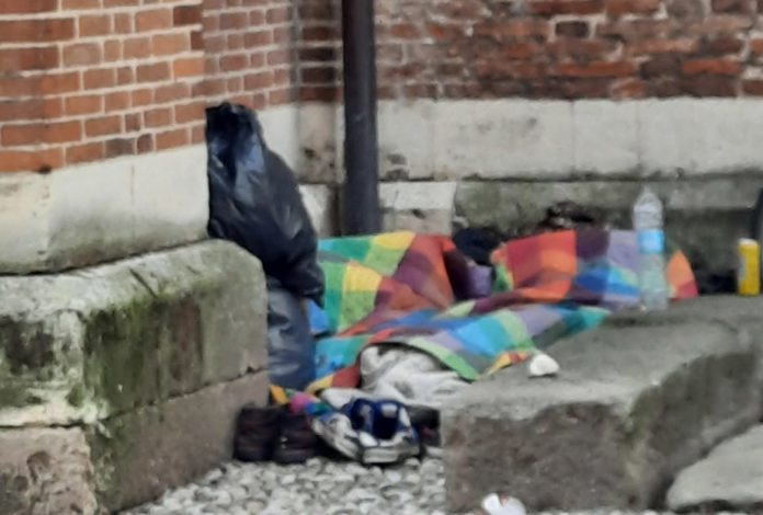 senzatetto a San Lorenzo