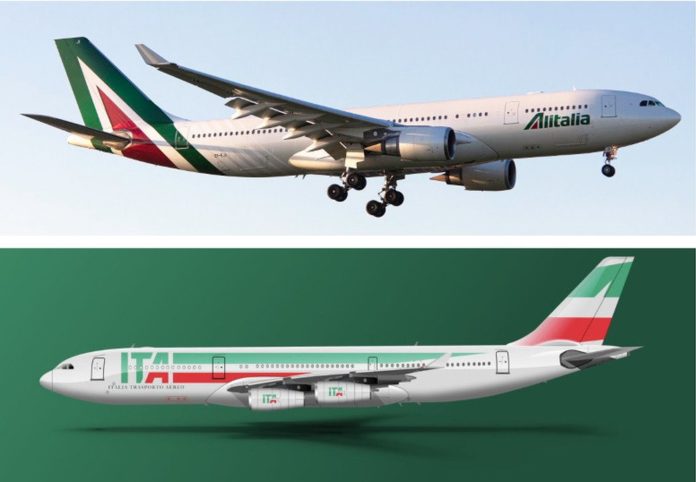 Italia trasporto aereo (Ita) ex Alitalia (immagine Il Messaggero)