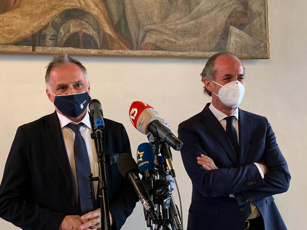 Ministro del turismo Garavaglia con presidente Zaia Ministro del turismo Garavaglia con presidente Zaia (repertorio 2021)