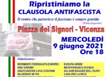 Pilan e Corbetti (CCSV): “torni clausola antifascista nel Comune di Vicenza!”. Variati smosse le acque, Rucco le rimescolò, Possamai ora lancia i “puri” flash mob per ripristinare clausola antifascista a Vicenza