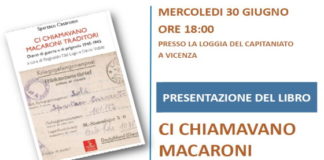 Mercoledì 30 giugno la presentazione a Vicenza del diario di Spartaco Casarotto