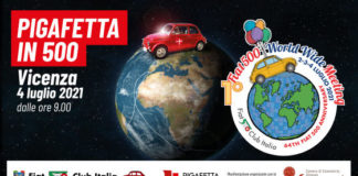 “PIGAFETTA in 500”, domenica 4 luglio a Vicenza Primo World Wide Meeting delle Fiat 500