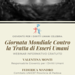 30 luglio Giornata Mondiale contro la Tratta di Esseri Umani, Gioventù per i Diritti Umani: Webinar Informativo per creare maggiore consapevolezza