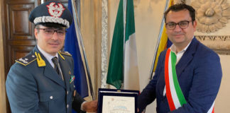 Il sindaco di Vicenza Rucco ha salutato il comandante uscente della Guardia di Finanza Sciaraffa