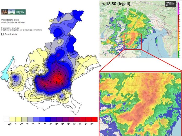 maltempo Veneto Arpav meteo