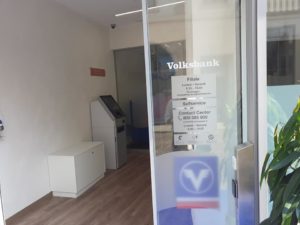 Nuova filiale Volksbank in Corso Palladio a Vicenza, uno scorcio dall'esterno