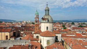 Cupola danneggiata della chiesa di santo Stefano a Vicenza