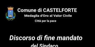 Discorso di fine mandato del Sindaco di Castelforte Giancarlo Cardillo
