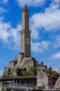 The lighthouse of Genoa, called Lanterna, symbol of the italian city.