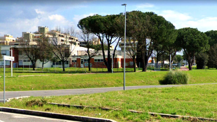 Il cantiere dell’area verde di via Goya a Latina