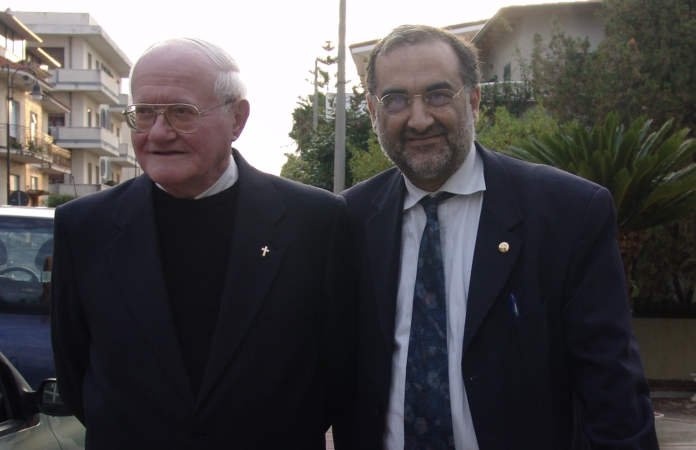L'editore Demetrio Guzzardi e padre Maffeo Pretto