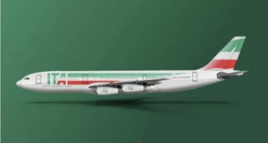 Un aereo con la nuova livrea Ita