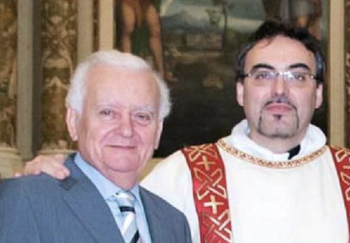 Don Andrea con il papà Galdino Zanchetta