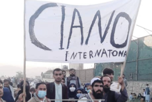 Striscione Ciano International in Afghanistan