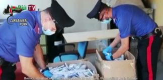 Roma: Carabinieri sequestrano oltre 30mila kit anticovid-19 contraffatti. Tre le denunce