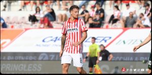Federico Proia ha segnato il gol del Vicenza nella partita persa con il Pisa (fonte: LR Vicenza official website)