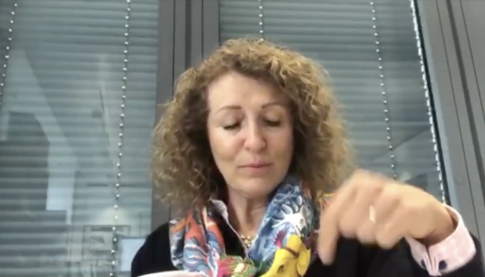 Direttrice Generale del Servizio Legale di BCE, prof. Avv. Chiara Zilioli (da un video postato dal Ministero della salute https://www.youtube.com/watch?v=AIHmQ_MBy5k)