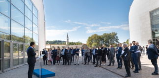 Università a Vicenza, taglio del nastro nel complesso di viale Margherita Università a Vicenza, l'inaugurazione con il sindaco e presidente della Provincia Francesco Rucco