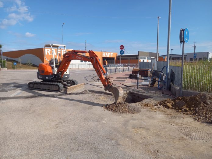 Lavori in via Segala a Zermeghedo