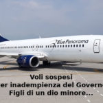 Blu Panorama sospende per inadempienza del governo, Aduc: figli di un dio minore…
