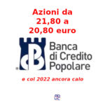 Banca Credito Popolare, Anna D’Antuono (legale, consulente Aduc): azioni da 21,80 a 20,80 euro e col 2022 ancora calo Banca di Credito Popolare di Torre del Greco (Na)