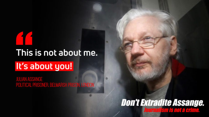 Julian Assange: no alla sua estradizione in Usa
