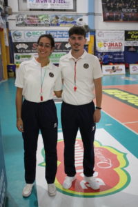 Gli arbitri Erika La Rocca e De Luca Lorenzo di Gaeta - foto di Pietro Zangrillo