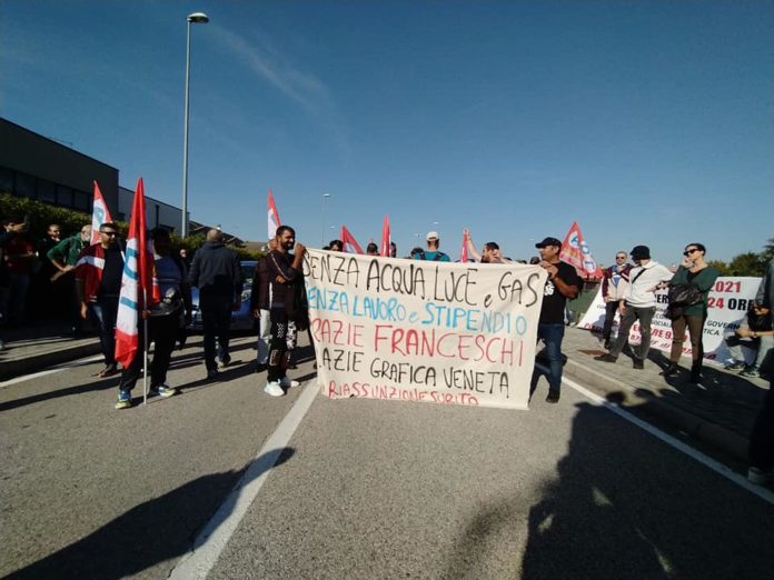 Cooperazione: Grafica Veneta sciopero generale