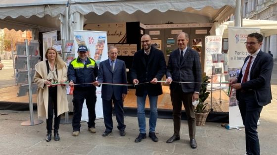 Inaugurazione di CioccolandoVi. Da sinistra, Faccin, Parolin, Marcato, Giovine, Boschiero, Chiovati