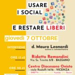Usare i social e restare liberi, si può? Incontri a Bassano e Vicenza organizzati dalla Diocesi Usare i social e restare liberi
