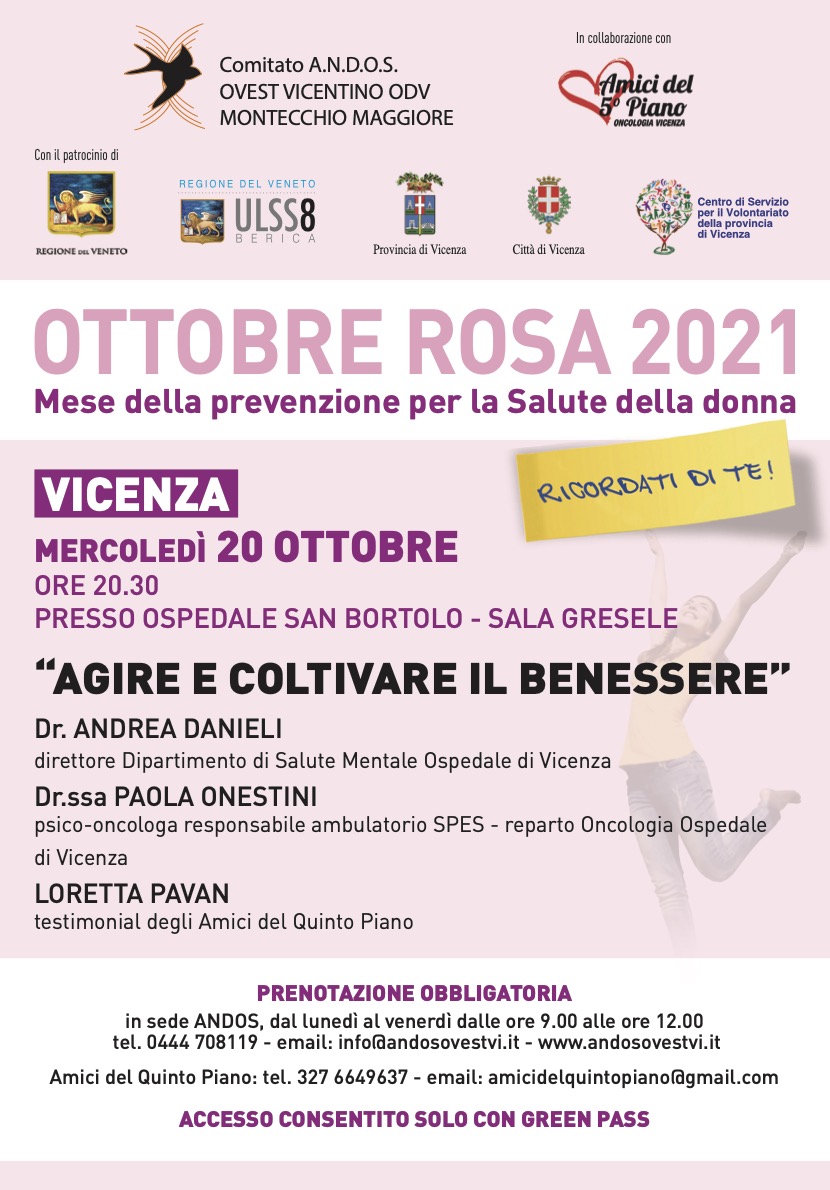 Vicenza, Locandina 20 ottobre per Ottobre rosa