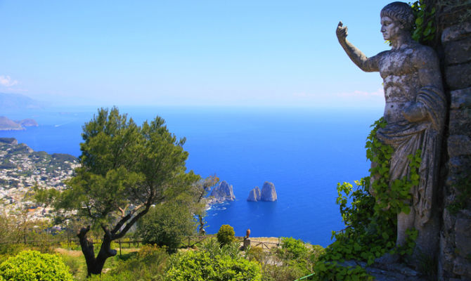 Villa Jovis, la magnifica vista dalla residenza a Capri dell'imperatore romano Tiberio