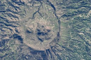 Il vulcano visto dall'alto