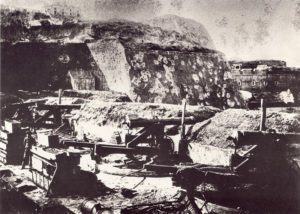 La batteria Cittadella della fortezza di Gaeta dopo l'assedio