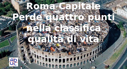 Roma Capitale perde quattro punti nella qualità della vita