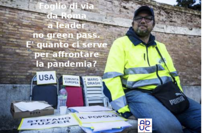 Foglio di via per Stefano Puzzer leader no-green pass