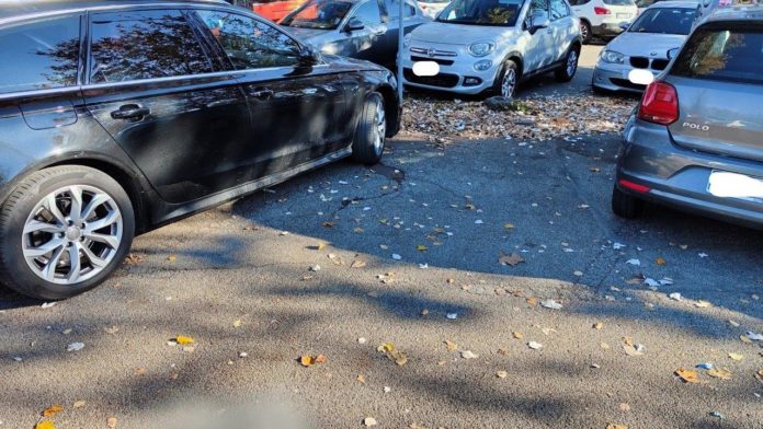 Linee blu assenti al parcheggio S. Bortolo di Vicenza, un far-west