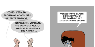 Il comitato… Bisbetico contro il diritto di Mario, Claudio Mellana: ma i tedeschi ricoverati in Italia mangiano meglio in ospedale che in patria Tedeschi ricoverati, e satolli, in Italia e arrampicatori sociali, by Claudio Mellana e Almor