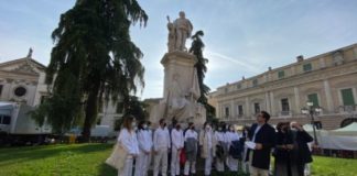 Cantiere scuola di Engim, concluso a Vicenza il restauro del monumento dedicato a Vittorio Emanuele
