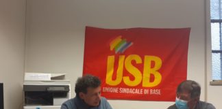 8 marzo, D’Angelo (Usb Vicenza) ricorda a SVT sciopero trasporti e a tutti sciopero generale per le donne con presidio sotto Rai Veneto Conferenza stampa su SVT, Usb Vicenza, Massimo D'Angelo con Fausto Panizzon il 15 novembre