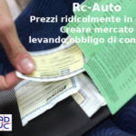 Rc-Auto, prezzi ridicolmente in calo… Aduc: creare mercato levando obbligo di contrarla Rc-Auto