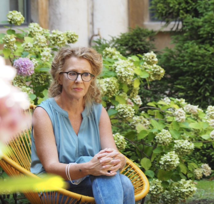 Arch. Chiara Visentin, presidente della Bertoliana, nel chiostro di palazzo San Giacomo della Bertoliana