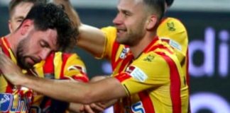 Rinvio gara Lecce – LR Vicenza a data da destinarsi: i pugliesi in quarantena collettiva con divieto di spostamento Il Lecce dopo un gol