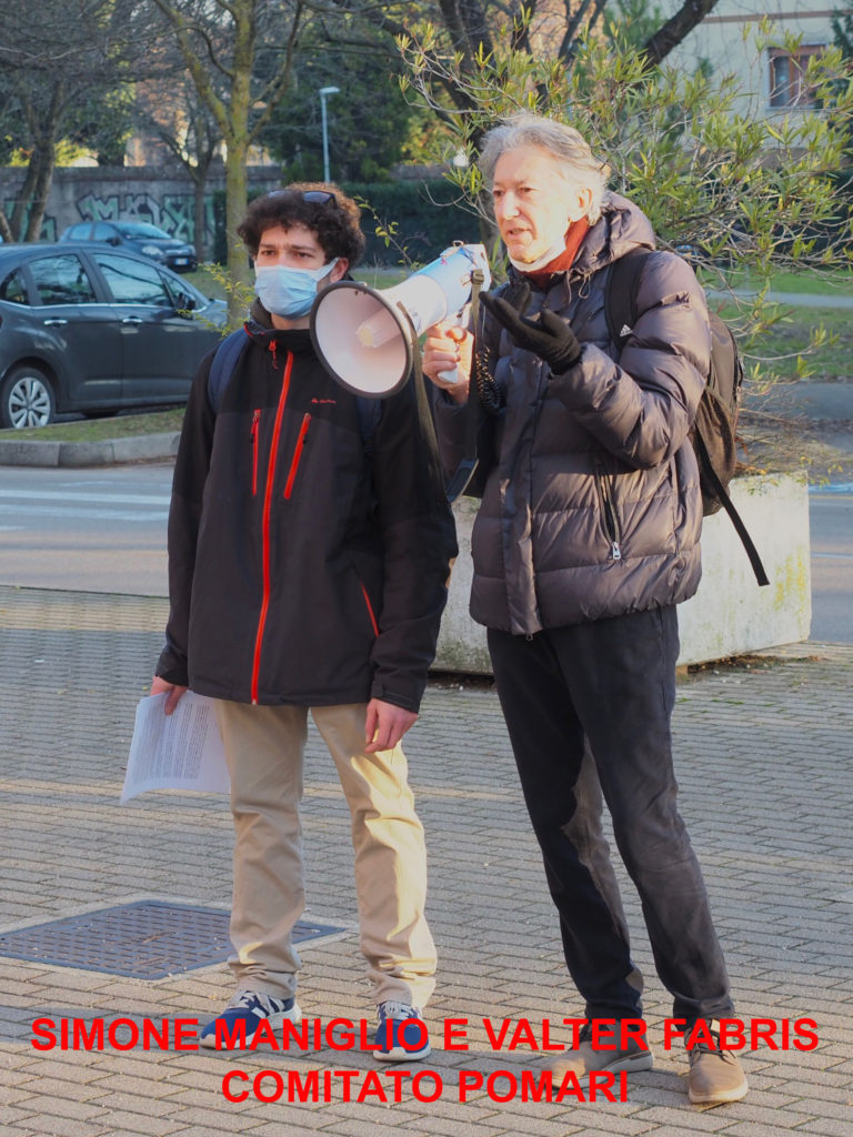 SIMONE MANIGLIO E VALTER FABRIS manifestazione e presidio del 18 dicembre 2021 - 9 (foto di Maurizio Morelli)