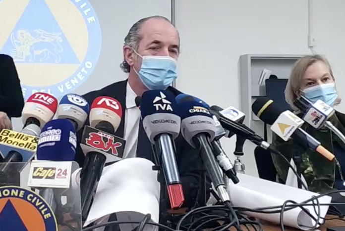 Luca Zaia punto stampa 27 dicembre Covid contagi feste vaccini