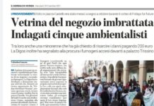 Punto vendita Eni imbrattato, giovani Fridays for Future Vicenza contro GDV: “non siamo criminali” fridays for future Vicenza vetrina ENI imbrattata articolo GDV