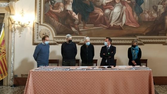 Ekuò a Vicenza: Da sinistra Giorgio Rosa, Alberto Strobbe, Diego Brunelli, Matteo Tosetto, Elisa Santucci