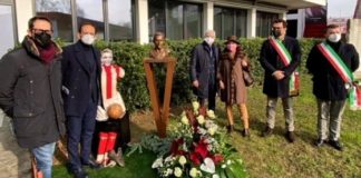 Allo stadio Menti di Vicenza un busto in memoria del calciatore biancorosso Santagiuliana